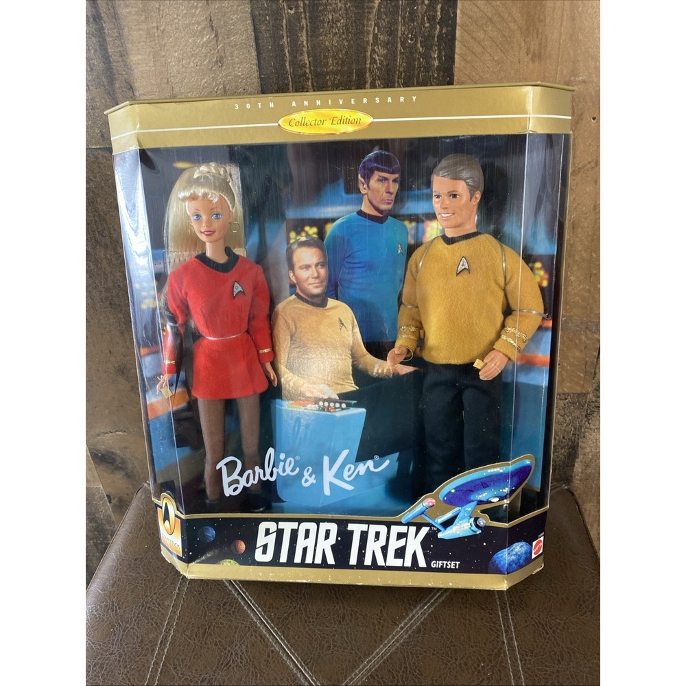 Vintage 1996 STAR TREK BARBIE & KEN Doll 30th Anniversary Gift Collector Edition